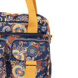 BAOMI CRINKLE HAND BAG Range Blue & Yellow Floral Soft One Size Handbag