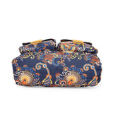 BAOMI CRINKLE HAND BAG Range Blue & Yellow Floral Soft One Size Handbag