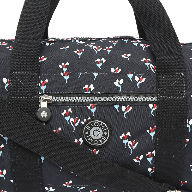 BAOMI CRINKLE HAND BAG Range Black Floral Soft One Size Handbag