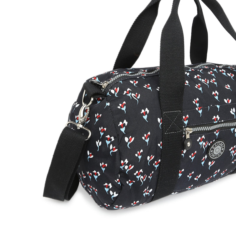 BAOMI CRINKLE HAND BAG Range Black Floral Soft One Size Handbag