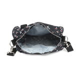 BAOMI CRINKLE HAND BAG Range Black Floral Soft One Size Handbag