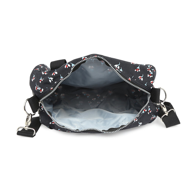 BAOMI CRINKLE HAND BAG Range Black Floral Soft One Size Handbag