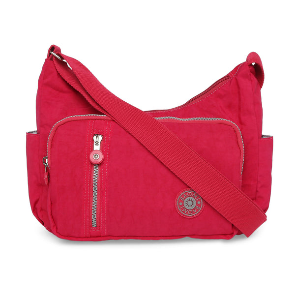 BAOMI CRINKLE SHOULDER BAG Range Fuchsia Red Soft One Size Shoulder Bag