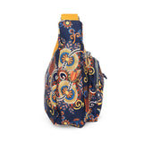 BAOMI CRINKLE SHOULDER BAG Range Blue & Yellow Floral Soft One Size Shoulder Bag