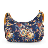 BAOMI CRINKLE SHOULDER BAG Range Blue & Yellow Floral Soft One Size Shoulder Bag