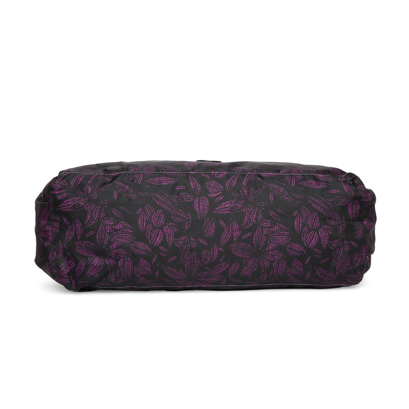 BAOMI CRINKLE HAND BAG Range Black & Purple Soft One Size Handbag