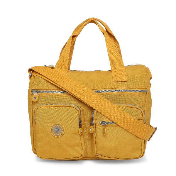 BAOMI CRINKLE SHOULDER BAG Range Yellow Soft One Size Shoulder Bag