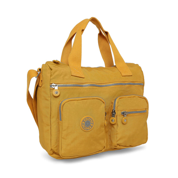 BAOMI CRINKLE SHOULDER BAG Range Yellow Soft One Size Shoulder Bag