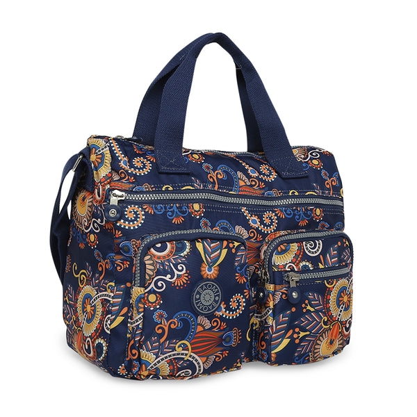 BAOMI CRINKLE SHOULDER BAG Range Blue & Yellow Floral Soft One Size Shoulder Bag