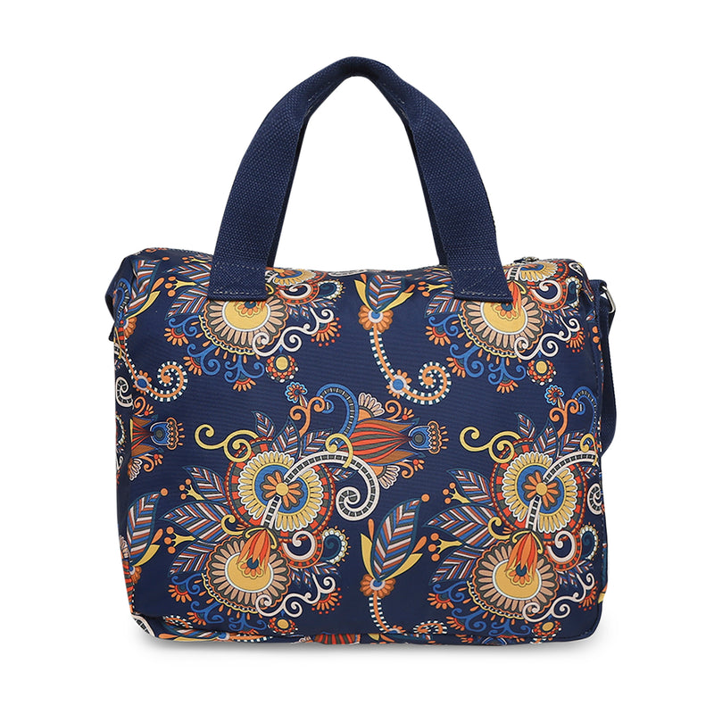 BAOMI CRINKLE SHOULDER BAG Range Blue & Yellow Floral Soft One Size Shoulder Bag