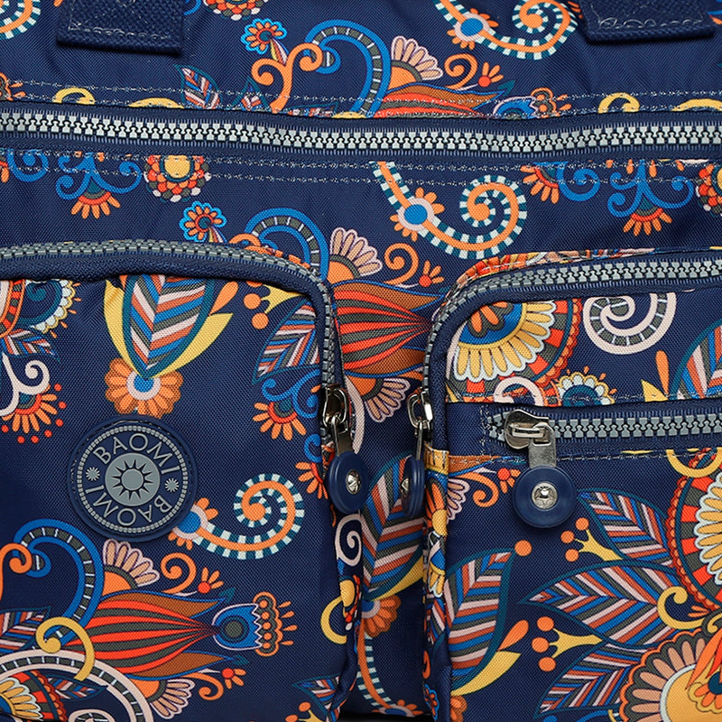 BAOMI CRINKLE SHOULDER BAG Range Blue & Yellow Floral Soft One Size Shoulder Bag