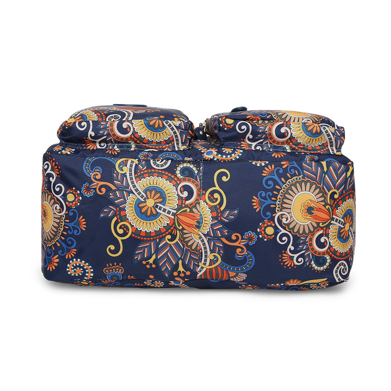 BAOMI CRINKLE SHOULDER BAG Range Blue & Yellow Floral Soft One Size Shoulder Bag