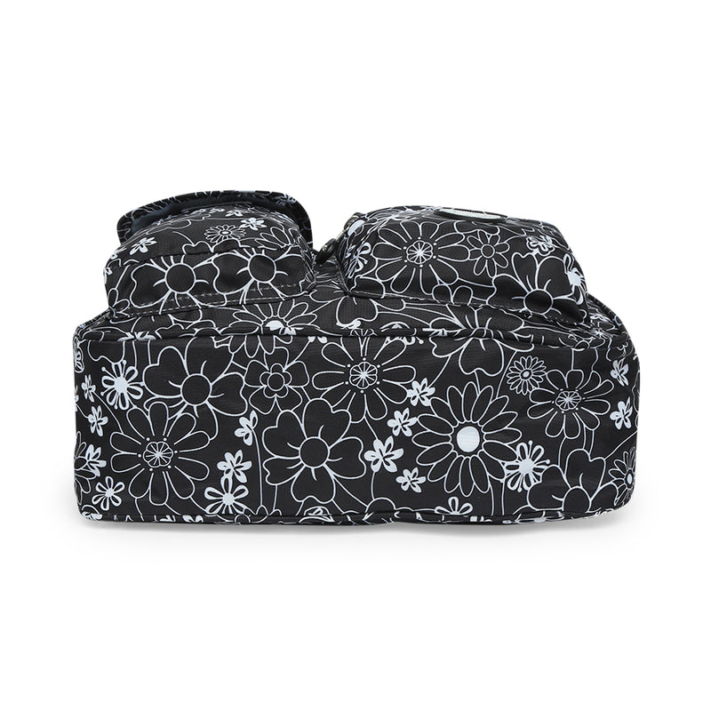 BAOMI CRINKLE SHOULDER BAG Range Black & White Floral Soft One Size Shoulder Bag