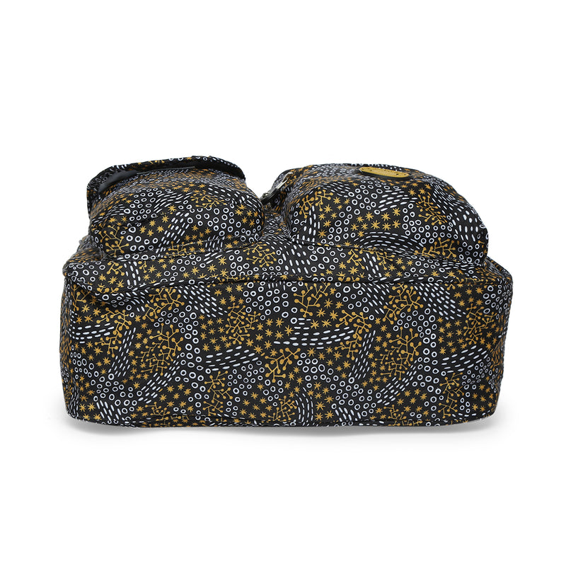 BAOMI CRINKLE SHOULDER BAG Range Black & Yellow Soft One Size Shoulder Bag