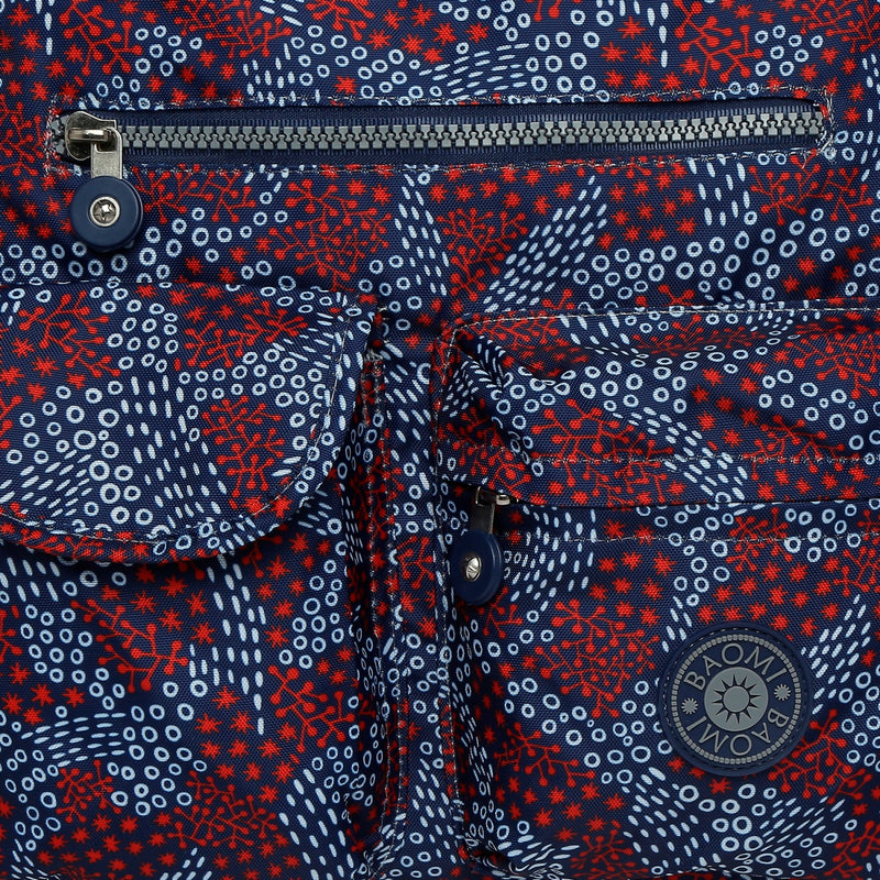 BAOMI CRINKLE SHOULDER BAG Range Blue & Red Soft One Size Shoulder Bag