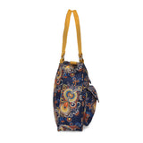 BAOMI CRINKLE SHOULDER BAG Range Blue & Yellow Floral Soft One Size Shoulder Bag