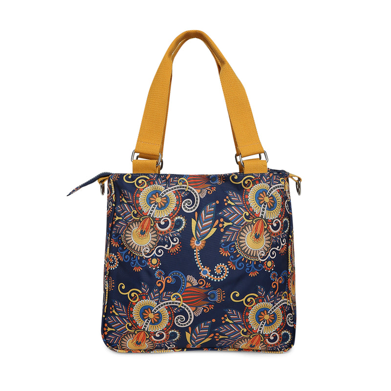 BAOMI CRINKLE SHOULDER BAG Range Blue & Yellow Floral Soft One Size Shoulder Bag
