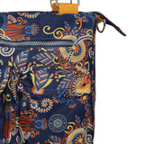 BAOMI CRINKLE SHOULDER BAG Range Blue & Yellow Floral Soft One Size Shoulder Bag