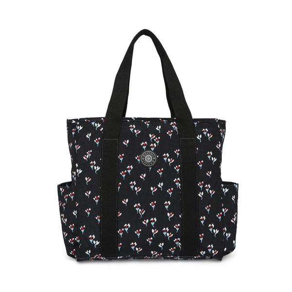 BAOMI CRINKLE HAND BAG Range Black Floral Soft One Size Handbag