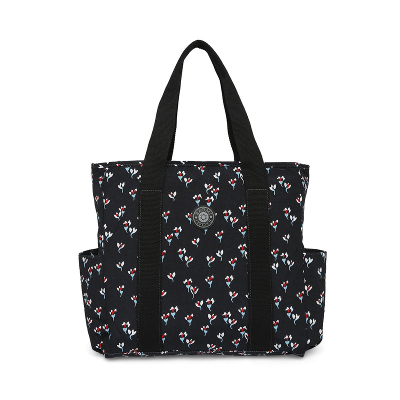 BAOMI CRINKLE HAND BAG Range Black Floral Soft One Size Handbag