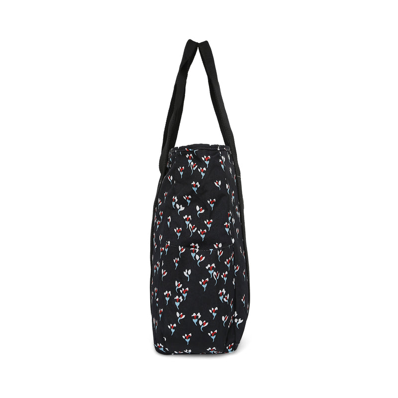 BAOMI CRINKLE HAND BAG Range Black Floral Soft One Size Handbag