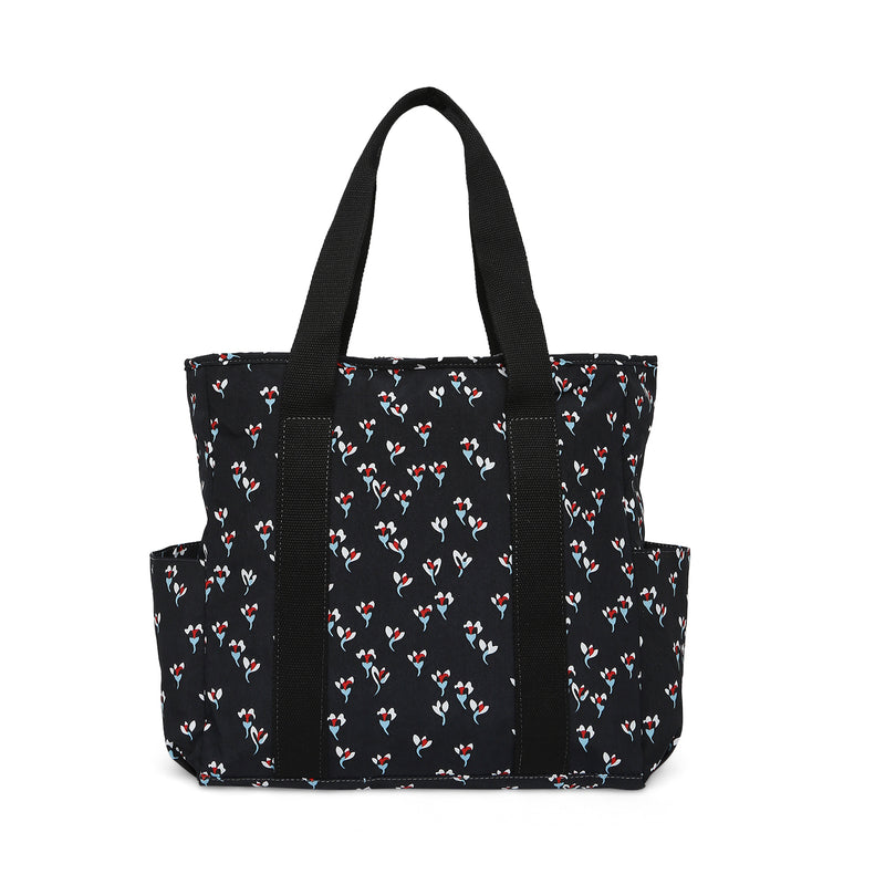 BAOMI CRINKLE HAND BAG Range Black Floral Soft One Size Handbag