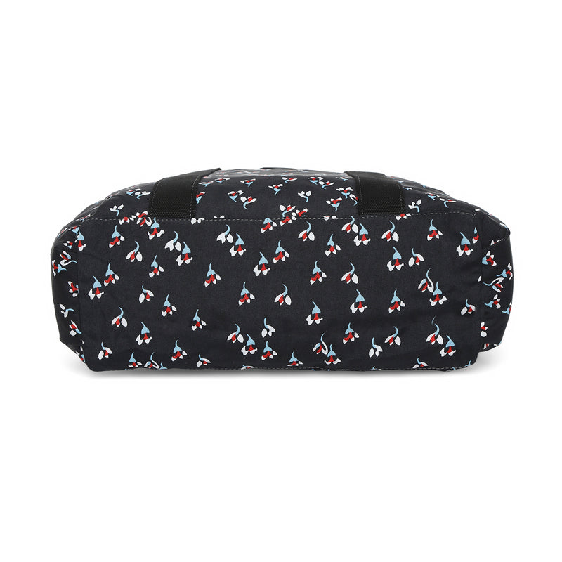 BAOMI CRINKLE HAND BAG Range Black Floral Soft One Size Handbag
