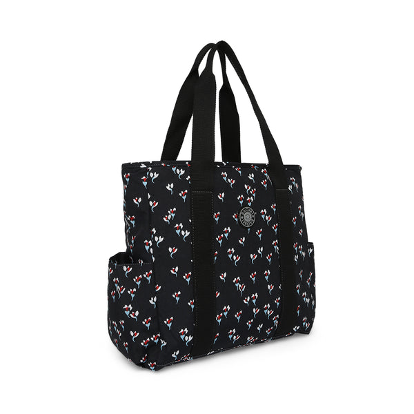 BAOMI CRINKLE HAND BAG Range Black Floral Soft One Size Handbag