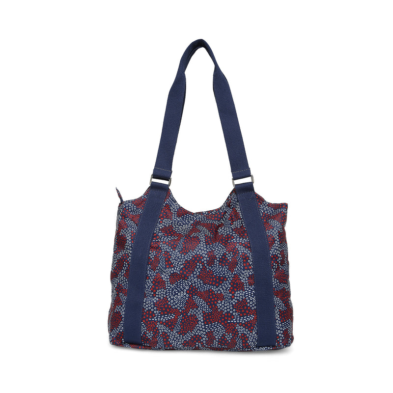 BAOMI CRINKLE HAND BAG Range Blue & Red Soft One Size Handbag