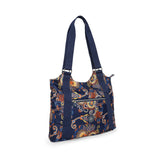 BAOMI CRINKLE HAND BAG Range Blue & Yellow Floral Soft One Size Handbag
