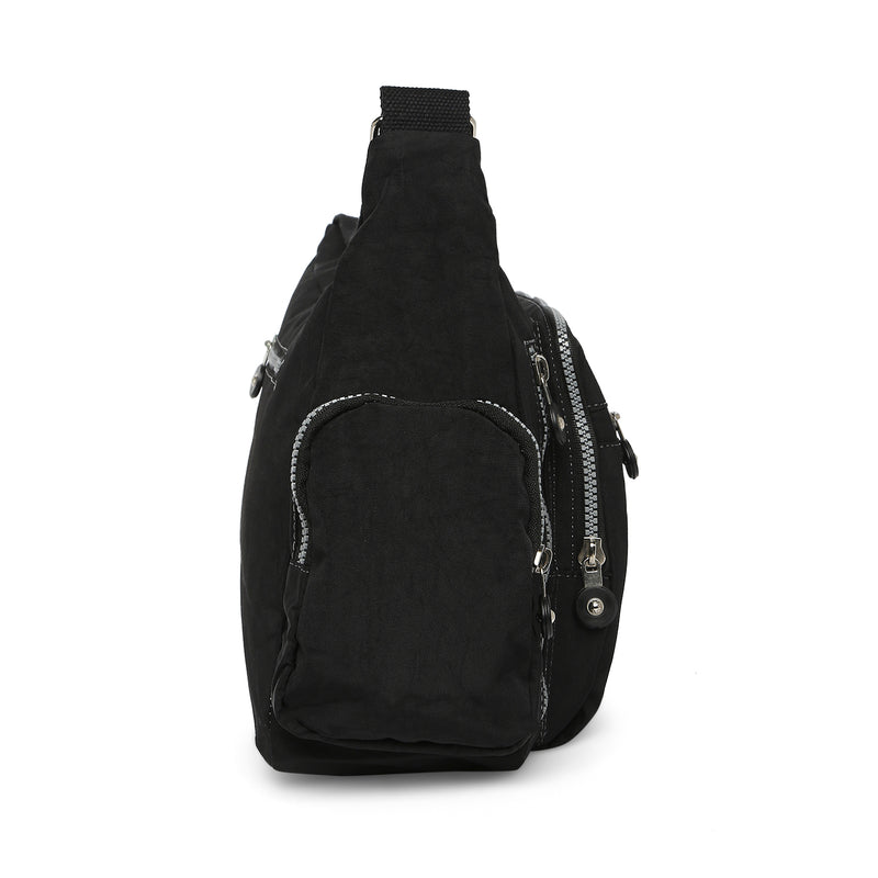 BAOMI CRINKLE SHOULDER BAG Range Black Soft One Size Shoulder Bag