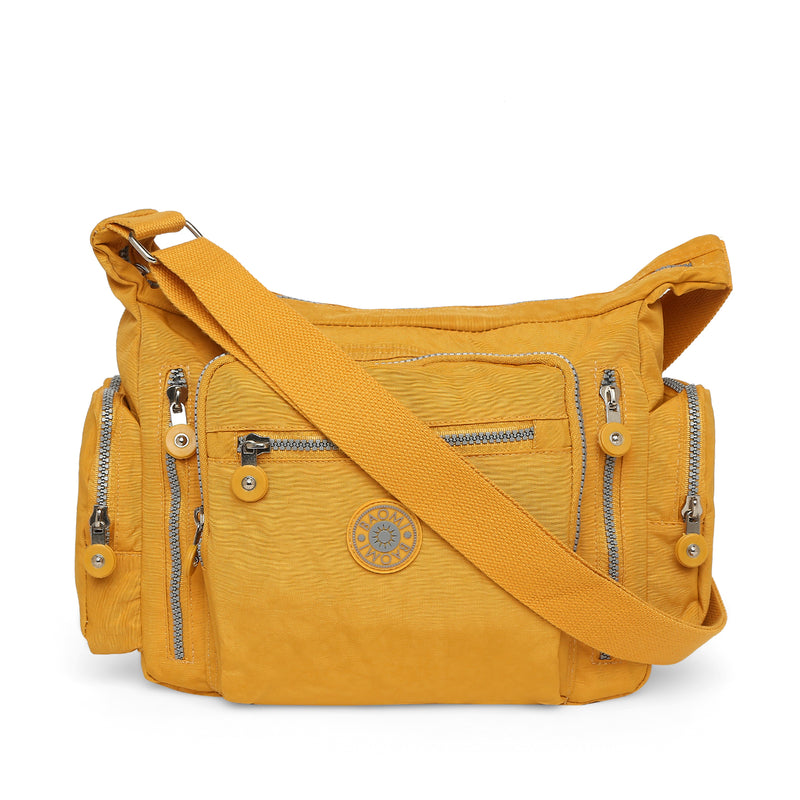 BAOMI CRINKLE SHOULDER BAG Range Yellow Soft One Size Shoulder Bag