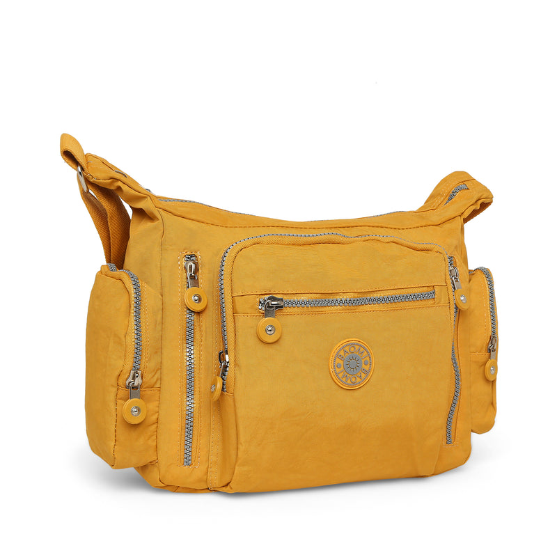 BAOMI CRINKLE SHOULDER BAG Range Yellow Soft One Size Shoulder Bag