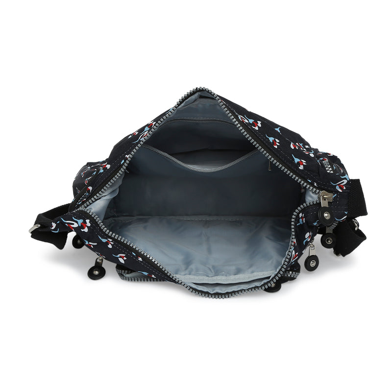 BAOMI CRINKLE SHOULDER BAG Range Black Floral Soft One Size Shoulder Bag