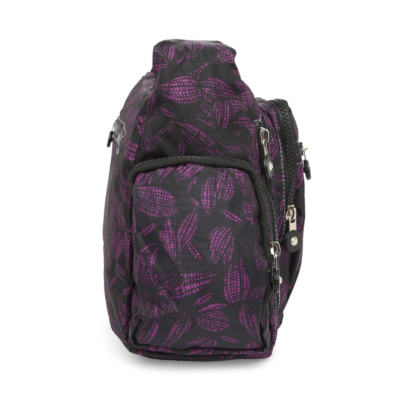 BAOMI CRINKLE SHOULDER BAG Range Black & Purple Soft One Size Shoulder Bag