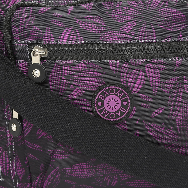 BAOMI CRINKLE SHOULDER BAG Range Black & Purple Soft One Size Shoulder Bag