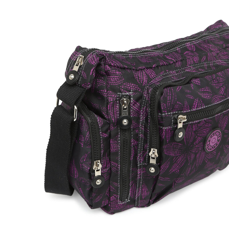 BAOMI CRINKLE SHOULDER BAG Range Black & Purple Soft One Size Shoulder Bag
