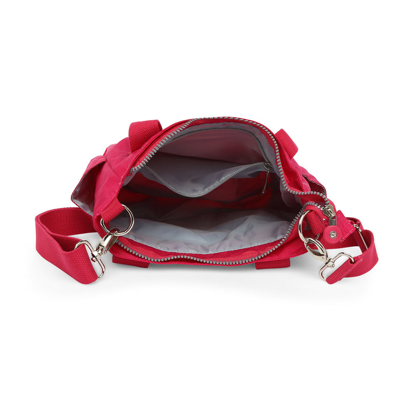BAOMI CRINKLE SHOULDER BAG Range Fuchsia Red Soft One Size Shoulder Bag