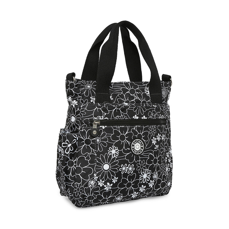 BAOMI CRINKLE SHOULDER BAG Range Black & White Floral Soft One Size Shoulder Bag