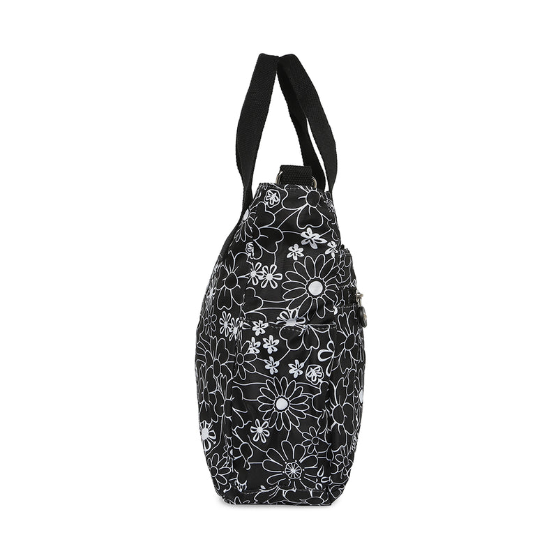 BAOMI CRINKLE SHOULDER BAG Range Black & White Floral Soft One Size Shoulder Bag