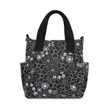 BAOMI CRINKLE SHOULDER BAG Range Black & White Floral Soft One Size Shoulder Bag