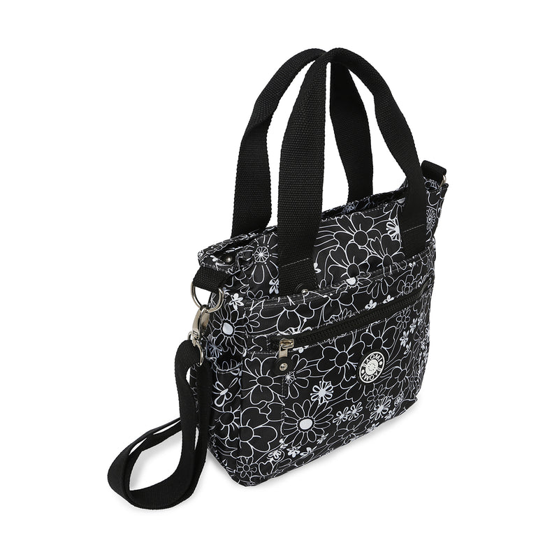 BAOMI CRINKLE SHOULDER BAG Range Black & White Floral Soft One Size Shoulder Bag