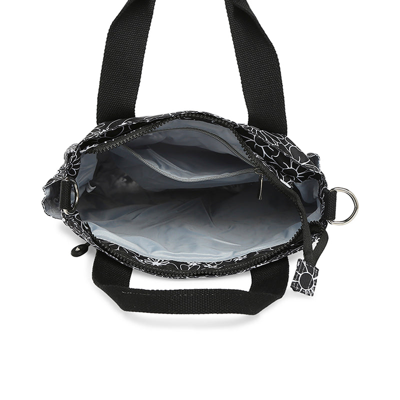 BAOMI CRINKLE SHOULDER BAG Range Black & White Floral Soft One Size Shoulder Bag