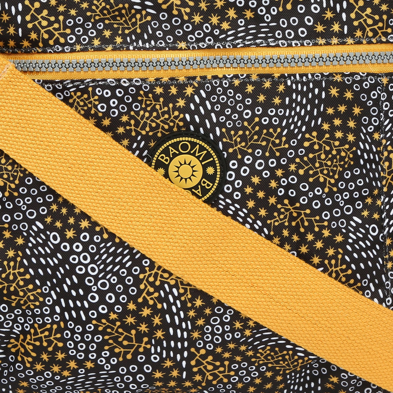 BAOMI CRINKLE SHOULDER BAG Range Black & Yellow Soft One Size Shoulder Bag