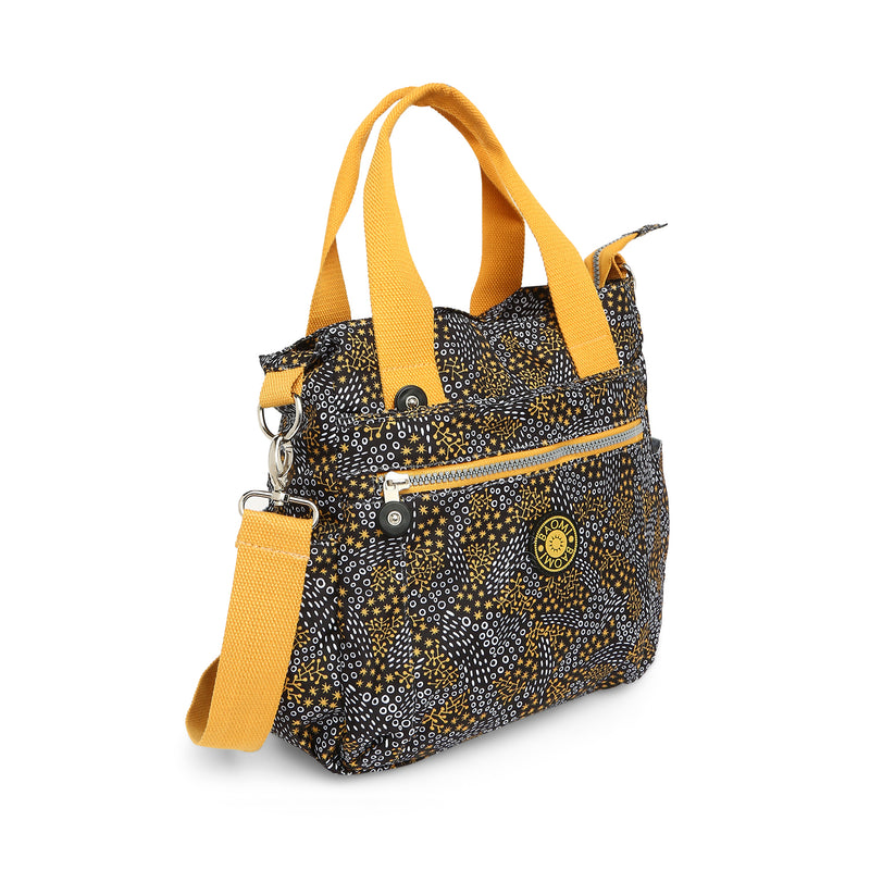 BAOMI CRINKLE SHOULDER BAG Range Black & Yellow Soft One Size Shoulder Bag