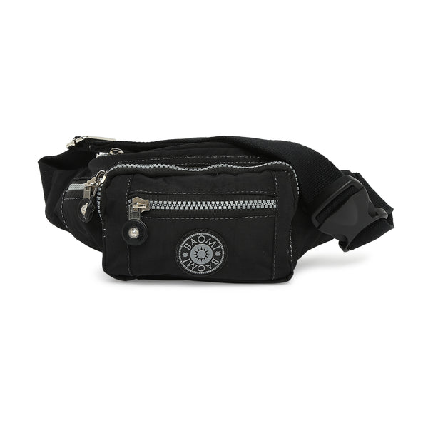 BAOMI CRINKLE WAIST BAG Range Black Soft One Size Waist Bag