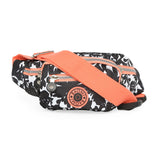 BAOMI CRINKLE WAIST BAG Range Black & Peach Soft One Size Waist Bag