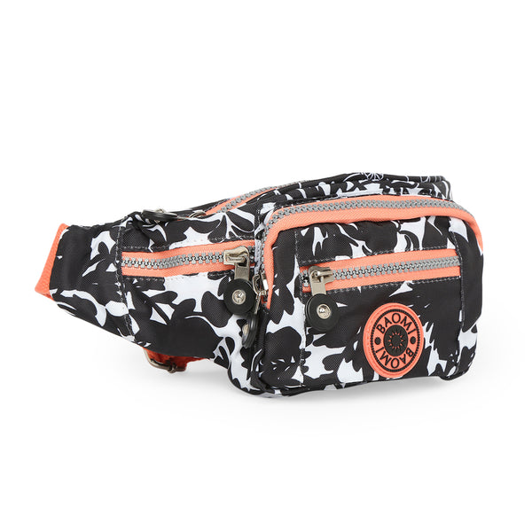 BAOMI CRINKLE WAIST BAG Range Black & Peach Soft One Size Waist Bag