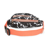 BAOMI CRINKLE WAIST BAG Range Black & Peach Soft One Size Waist Bag