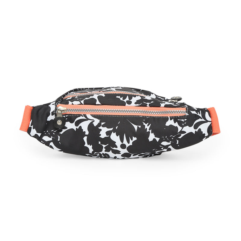 BAOMI CRINKLE WAIST BAG Range Black & Peach Soft One Size Waist Bag